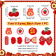 Chinese New Year Bowknot Flower Cloth Alligator Hair Clips Set OHAR-WH0021-31C-2