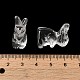 Figuras de conejos de cristal de cuarzo sintético. DJEW-Z006-01-3