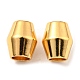 201ステンレス鋼ビーズ  双円錐形  ゴールドカラー  9x7.3mm  穴：4mm STAS-M089-07G-1