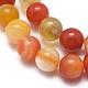 Chapelets de perles en agate à rayures naturelles/agates à bandes G-I254-03A-02-3