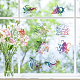 GORGECRAFT 8Pcs 8 Styles 6.3 Inch Sea Animals Window Decals Turtle Octopus Conch Whale Pattern Static Glass Sticker Clings Vinyl Film Bedroom Bathroom Alert Decals for Prevent Birds Pets Strikes DIY-WH0311-039-6