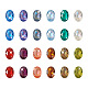 Cheriswelry 120pcs 12 couleurs cabochons de strass en résine à dos pointu transparent KY-CW0001-01-3