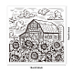 GLOBLELAND Sunflower Farm Clear Stamps for DIY Scrapbooking Farm Clouds Silicone Stamp Seals Transparent Stamps for Cards Making Photo Album Journal Home Decoration 5.91×5.91inch DIY-WH0372-0061-6