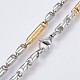 Men's 304 Stainless Steel Bar Link Chain Necklaces NJEW-P218-04-2