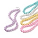 Macaron Color Faceted Acrylic Round Beaded Necklaces NJEW-JN04192-1