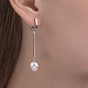 Boucles d'oreilles créoles en argent sterling plaqué rhodium 925 PQ2201-3