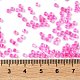 ガラスシードビーズ  不透明な色の虹  シリンダー  濃いピンク  2.5x2mm  穴：1.4mm X-SEED-S042-13A-09-4