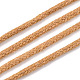コットン糸  マクラメコード  装飾的な糸のスレッド  DIYの工芸品について  ギフトラッピングとジュエリー作り  ゴールデンロッド  3mm  約109.36ヤード（100m）/ロール。 OCOR-T001-02-12-4