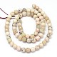 Faceted Round Natural White African Opal Beads Strands G-P114-12-6mm-2