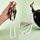 Round Synthetic Moonstone Beaded Mobile Straps HJEW-SW00042-01-7