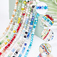 Aricraft 9 brins 9 brins de perles de verre galvanisées de couleur EGLA-AR0001-21-3