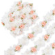 Gorgecraft 3 ярд жемчужные цветочные бусины кружевная отделка края шириной 35 мм белая окантовка лента розовые бусины бант вышитая цветочная аппликация ткань для шитья своими руками ремесленная одежда украшение свадебного платья OCOR-GF0002-54-1