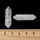 Olycraft 12Pcs Natural Quartz Crystal Double Terminal Pointed Beads G-OC0003-51-3
