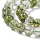 K9 filo di perle di quarzo lodolite verde imitazione vetro/quarzo da giardino GLAA-G086-02A-4