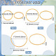 BENECREAT 36Pcs 3 Style 201 Stainless Steel Linking Rings STAS-BC0003-60-2