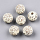 Painted Natural Wood Beads WOOD-T021-53B-12-1