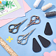 UNICRAFTALE 3Pcs 3 Colors Stainless Steel Sewing Embroidery Scissors Retro-style Bird Scissors with Alloy Handle and 3Pcs Leather Protective Covers Sharp Detail Shears SENE-UN0001-01-2