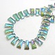 Faceted Electroplate Crystal Glass Trapezoid Beads Strands EGLA-F072B-03-2