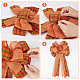 CHGCRAFT 2Pcs Thanksgiving Fall Wreath Bow Orange Buffalo Plaid Gift Bow Tree Topper Bow for Thanksgiving Home Indoor Outdoor Decoration Wreath Ornament Supplies DIY-CA0004-32-3