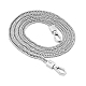 CHGCRAFT Purse Chain Strap Shoulder Silver Strap Chain Replacement with Alloy Swivel Clasps for Shoulder Cross Body Sling Purse Handbag Clutch Bag 106×0.75cm FIND-WH0043-90P-1