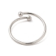304 anillo de puño abierto envuelto en alambre de acero inoxidable para mujer RJEW-E066-12P-3