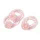 Pulseras elásticas naturales de múltiples hilos de cuarzo rosa BJEW-L672-A02-1