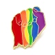 Alfileres de esmalte del arco iris del orgullo JEWB-Z011-01F-G-1