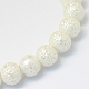 Ciocche di perline rotonde con perle di vetro strutturate dipinte HY-Q002-8mm-01-2