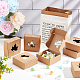 BENECREAT 34 Packs 6.5x6.5x3.1cm Brown Kraft Paper Gift Boxes with Heart Hole Windows for Wrapping Gift CON-WH0086-19-4
