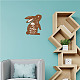 Creatcabin conejo cartel de madera decoración conejo de pascua cactus animal arte de la pared escultura de madera decoración de bruja con gancho para casa de campo AJEW-WH0331-004-5