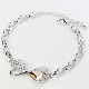Bowknot Real 18K Platinum Plated Alloy Austrian Crystal Link Bracelets BJEW-DD0001-13A-1