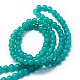 Chapelets de perles rondes en verre imitation jade peint X-DGLA-Q021-6mm-07-3