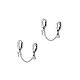 Pendientes de aro con cadena de doble perforación para mujer EJEW-BB60062-4