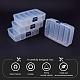Pandahall elite 4 paquete 5 rejillas 5.5x3.5x1.3 pulgadas caja divisora de joyería organizador caja de cuentas de plástico transparente contenedor de almacenamiento para cuentas CON-PH0001-30-4