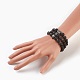 Bracelets extensibles en perles de lave naturelle BJEW-JB03959-4