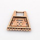 Filigree Trapezoid Plating Zinc Alloy Chandelier Components PALLOY-N0099-08R-NF-2