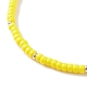 5 pièces 5 couleurs bracelets extensibles en perles de rocaille miyuki avec mauvais œil BJEW-TA00055-6