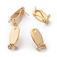 Brass Stud Earring Findings X-KK-Q735-141G-2