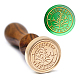 MAYJOYDIY Rosemary Wax Seal Stamp Vintage Botanical Series Seal Wax Stamp 30mm Brass Head Great for Cards Envelopes Letter Sealing Wine Packages for Bride AJEW-WH0184-1069-5