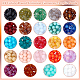 Pandahall elite 24 colores cuentas redondas de acrílico de piedras preciosas de imitación OACR-PH0004-09C-4