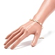 201 bracelet à maillons croisés en acier inoxydable avec des chaînes de perles de perles naturelles pour femme BJEW-JB08543-3