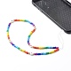 Glass Seed Beads Beaded Mobile Straps HJEW-JM00517-5
