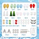 SUNNYCLUE 1 Box DIY 10 Pairs Christmas Angel Charms Colorful Guardian Angel Wing Beads Earrings Making Starter Kit Heart Beads Red Green Glass Bead Pearl Beads for Jewelry Making Beading Kits Women DIY-SC0021-65-2