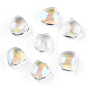 Electroplate Transparent Glass Beads GLAA-T022-26-C01-1