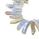Chapelets de perles en agate avec dentelle bleue naturelle G-R419-17-1