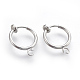 Brass Clip-on Hoop Earrings KK-L169-06P-2