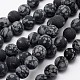 Natural Snowflake Obsidian Beads Strands G-D674-8mm-1