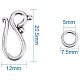 Tibetan Silver Hook and Eye Clasps TIBE-PH0001-18AS-RS-2