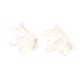 透明なアクリルビーズキャップ  5  - 花びらの花  ホワイト  16x16.5x13mm  穴：1.4mm OACR-A020-01-3