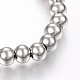 304 bracelet en acier inoxydable avec 201 perles rondes en acier inoxydable BJEW-I238-01B-2